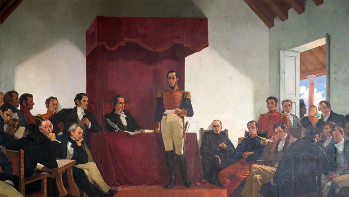 Pintores venezolanos - Tito Salas - Discurso de Bolívar ante el Congreso de Angostura