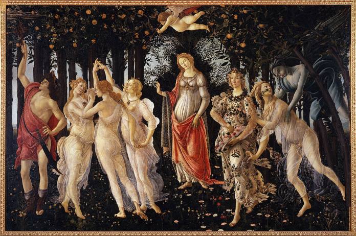 Pinturas famosas del Renacimiento - Alegoría de la primavera, Sandro Botticelli