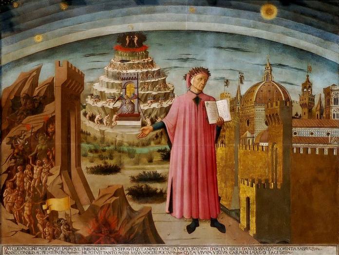 Pinturas famosas del Renacimiento - Dante y la Divina Comedia, Domenico Di Michelino
