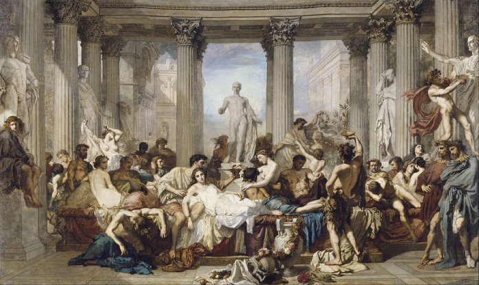 Pinturas figurativas - Los romanos de la decadencia, Thomas Couture