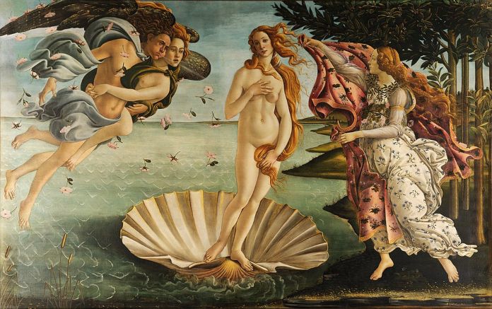 Pinturas italianas - El nacimiento de Venus, Sandro Botticelli