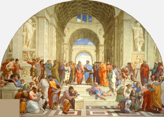 Pinturas italianas - Escuela de Atenas, Rafael