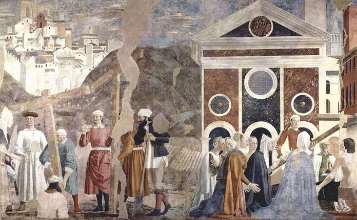 Pinturas italianas - La leyenda de la Santa Cruz, Piero della Francesca