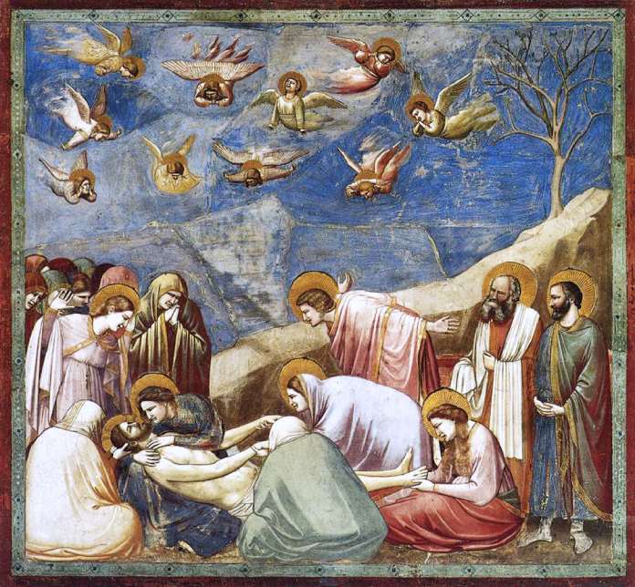 Pinturas italianas - Lamentación sobre Cristo muerto, Giotto