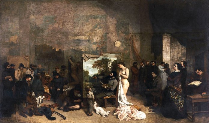 Pinturas famosas realistas - El taller del pintor - Gustave Courbet