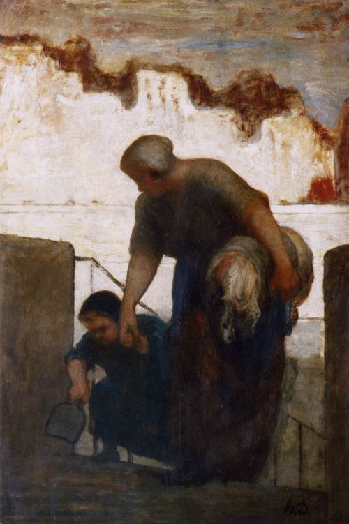 Pinturas famosas realistas - La lavandera - Honoré Daumier