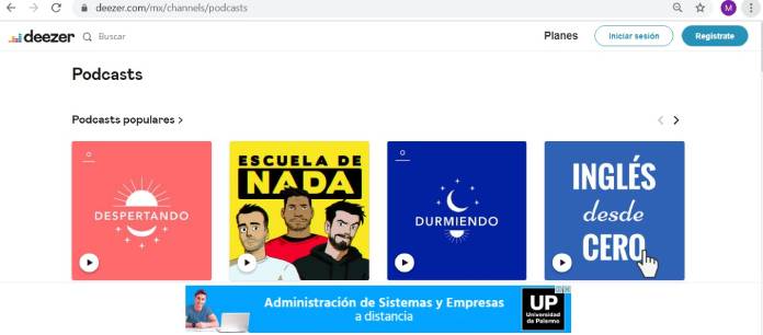 Plataformas de podcast - Deezer