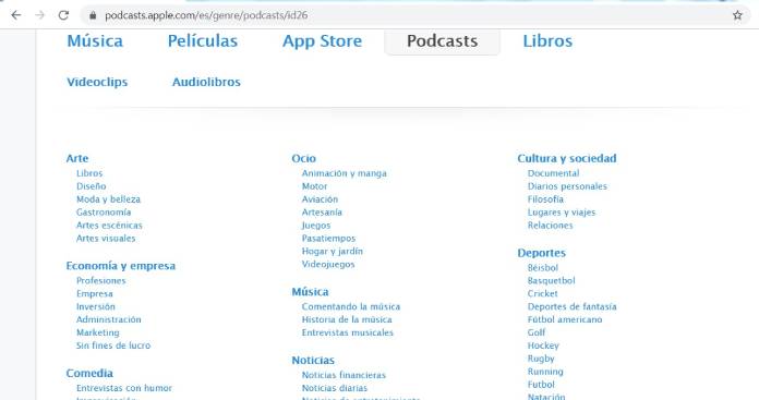 Plataformas de podcast - iTunes