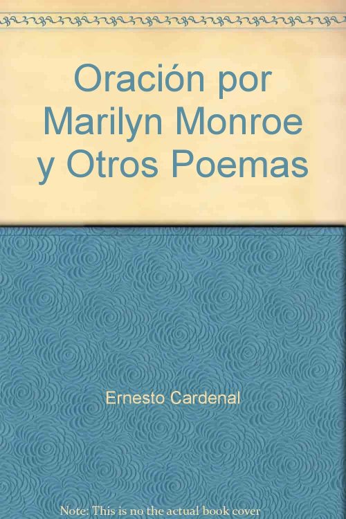 Portada alternativa para el poema Oración por Marilyn Monroe.