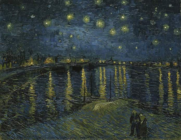Principios del arte - Movimiento - Noche estrellada sobre el Ródano, Vincent van Gogh
