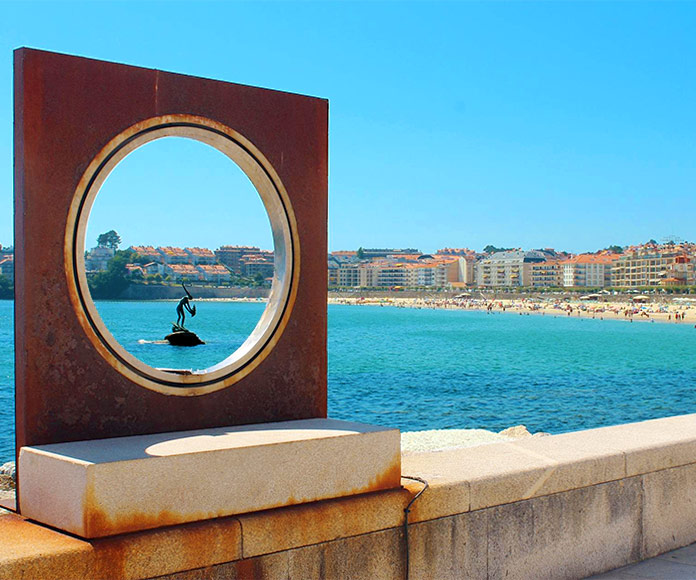 Vista del paseo del Silgar y la Mada, Sanxenxo