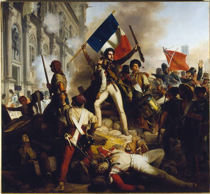 Revoluciones liberales de 1830 - Combate frente al Ayuntamiento de París