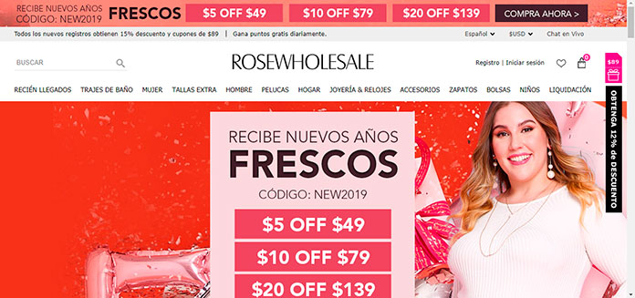 Web de RoseWholeSale 