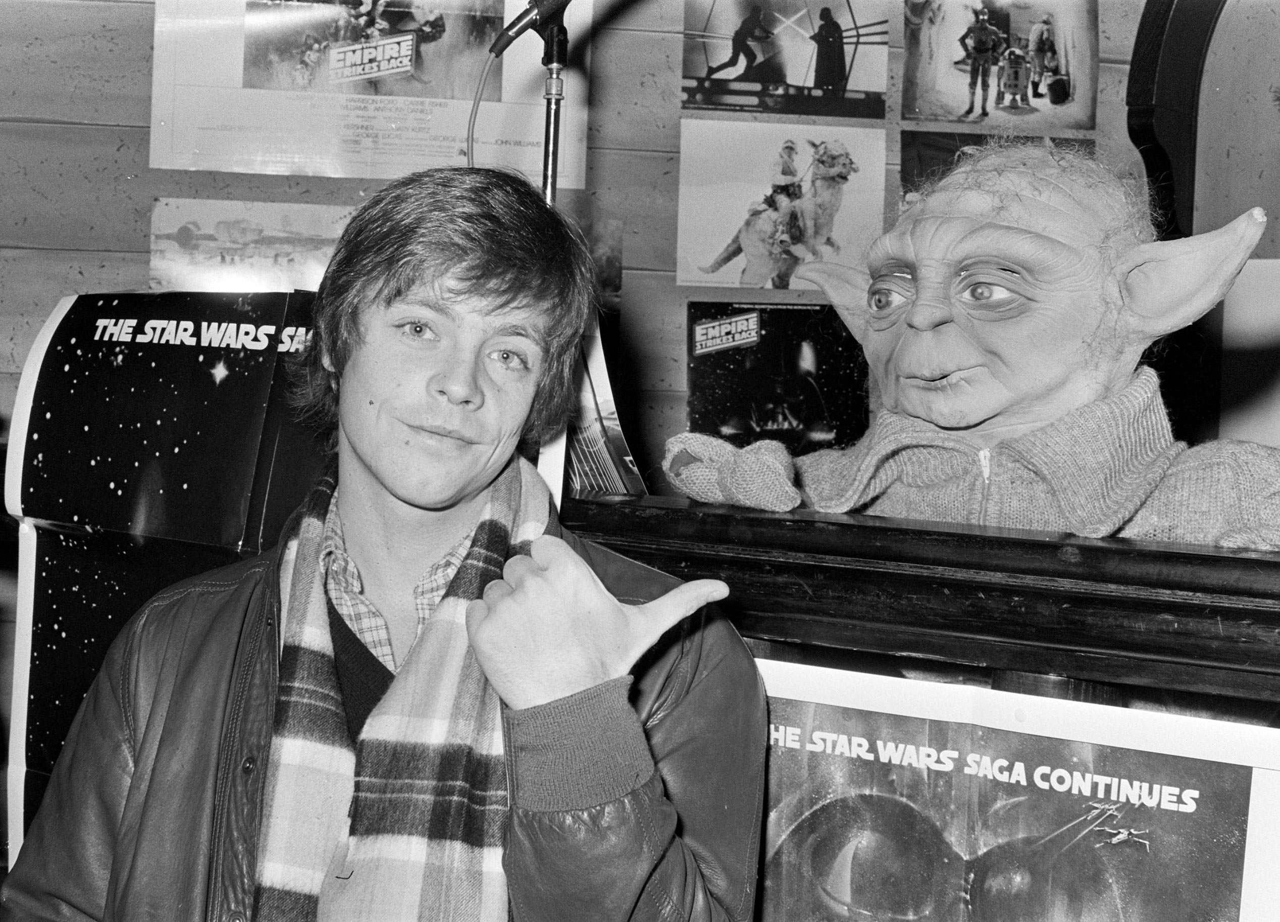 El actor estadounidense Mark Hamill (Luke Skywalker) en 1980.