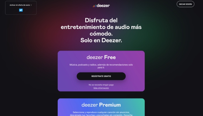 Servicios streaming: Deezer