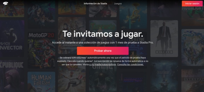 Servicios Streaming: Google Stadia