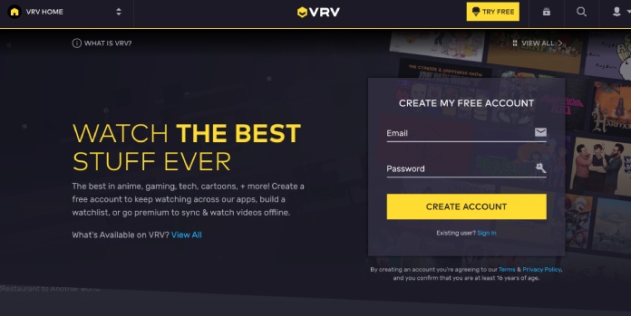 Servicios streaming: VRV