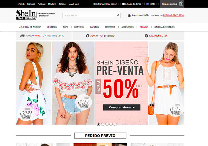 Web de Shein