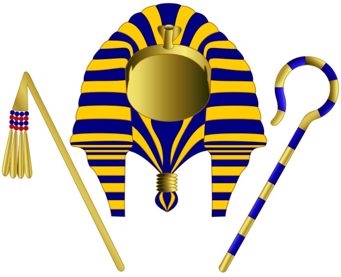 Ilustración de corona egipcia y la serpiente cobra como uno de sus principales símbolos de protección.