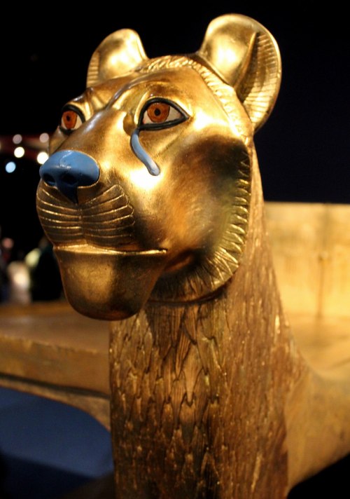 Imagen de un león egipcio.