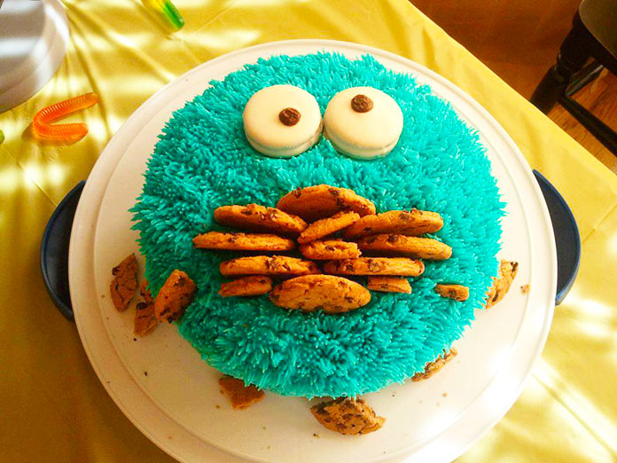 Tarta monstruo de las galletas