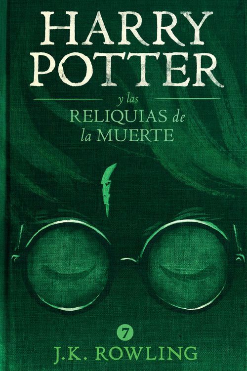 La portada muestra los icónicos lentes (gafas) de Harry en un fondo verde.