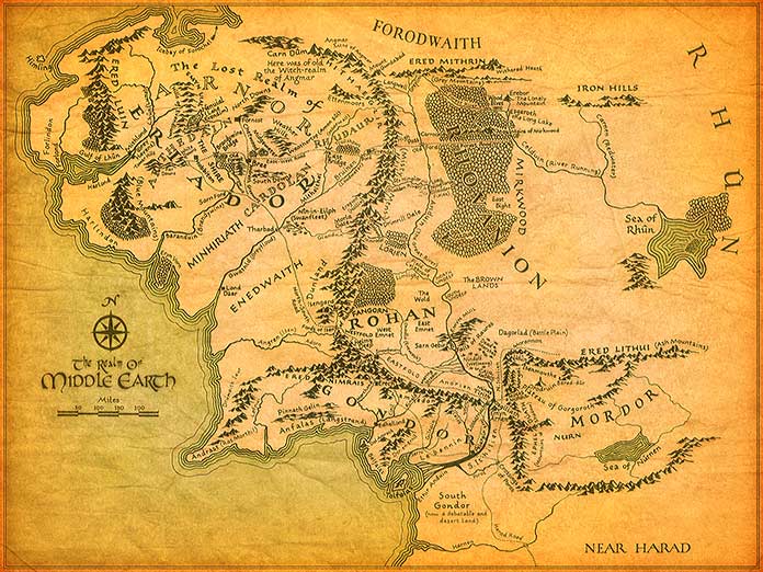 Mapa de la Tierra Media.