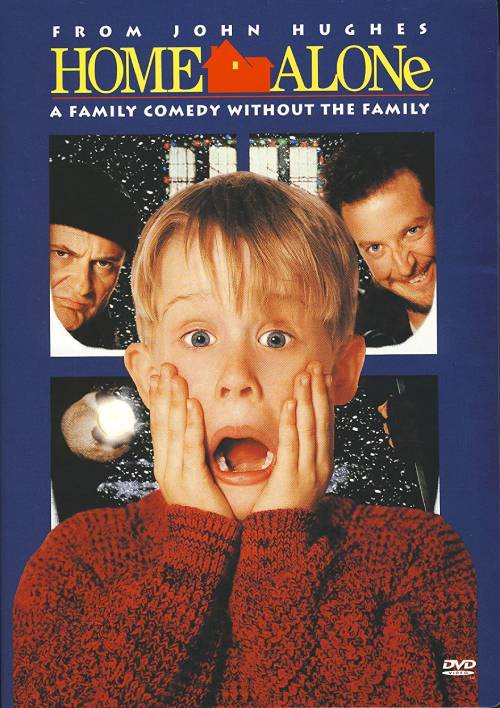 La portada de la película muestra a Macaulay Culkin con la cara sorprendida y las manos en la cara.
