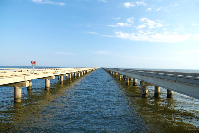 Tipos de puentes: puentes de viga - Lake Pontchartrain Causeway