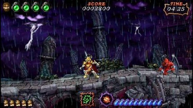 Versión del juego arcade Ghosts'n Goblins para la consola PSP