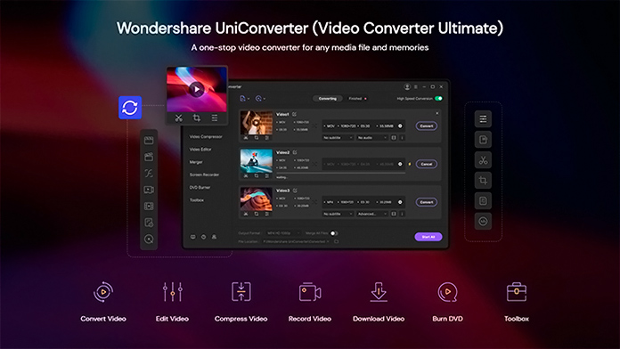 Captura de UniConverter de Wondershare