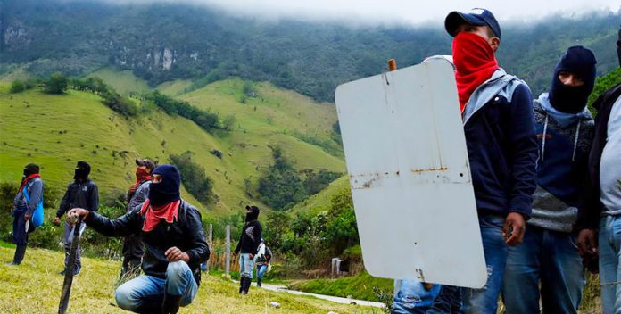 La batalla de indígenas colombianos en el Valle del Cauca.