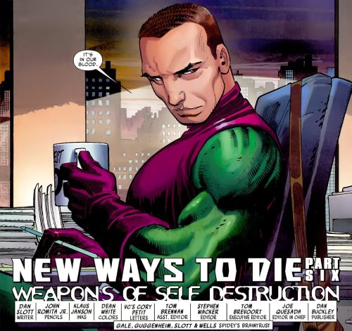 Cover del cómic New Ways to Die del hombre araña.