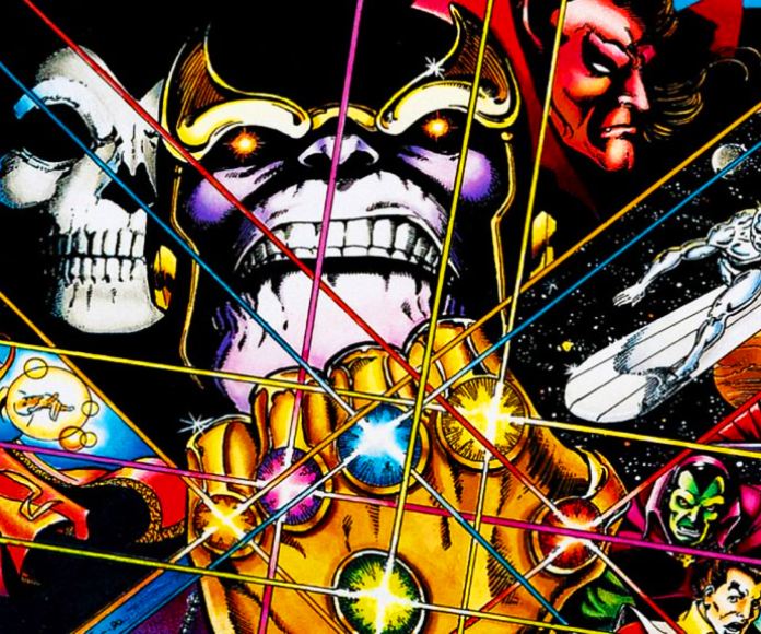 Thanos en la portada de un cómic.